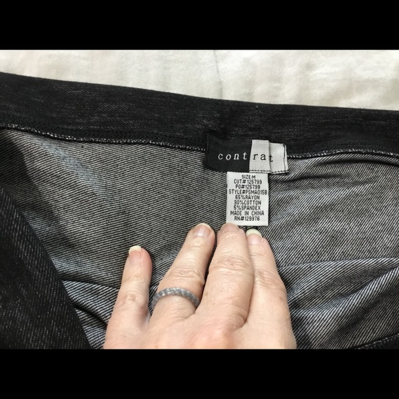 Contrast Embellished Dark Gray Leggings M - Picture 2 of 12